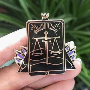 Tarot Card/Astrology/Witchy Hard Enamel, Gold Plated Pin