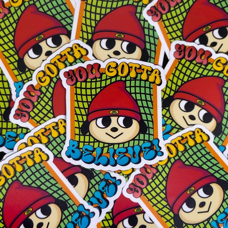 PaRappa the Rapper Playstation Retro Vinyl Sticker image 2