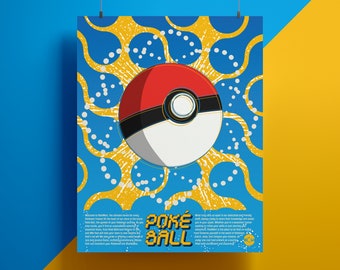 Poke Ball Pokémon Advert Fanart Poster Print (8.5x11, 11x14)