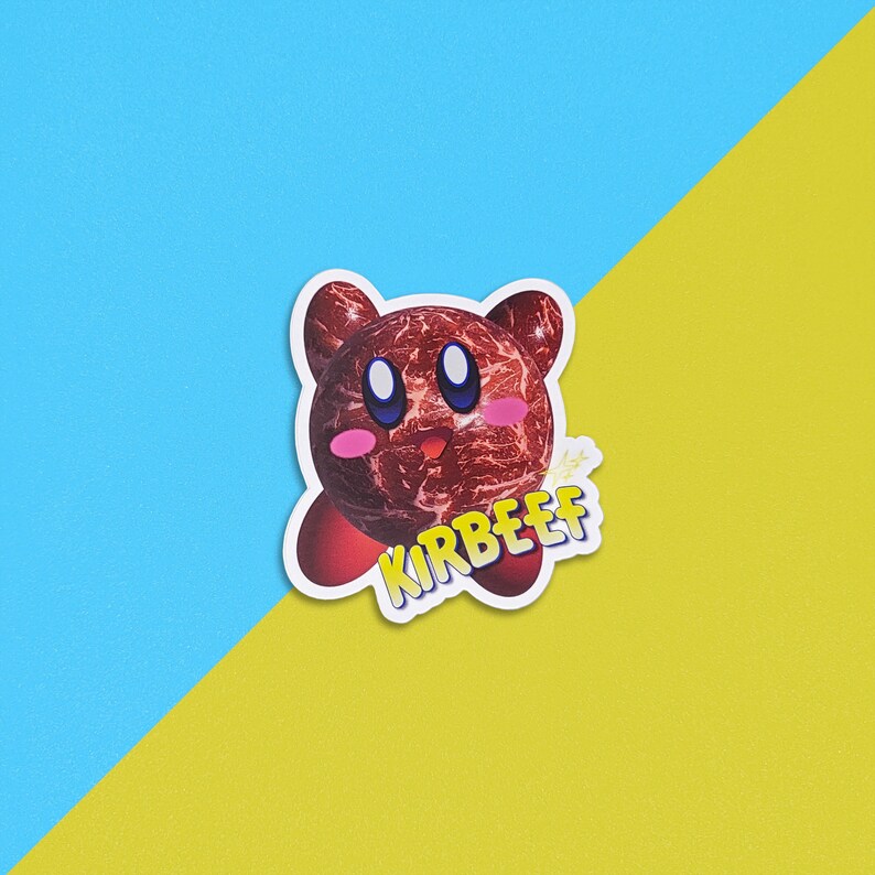 Kirby Kirbeef Adorable Vinyl Sticker image 1