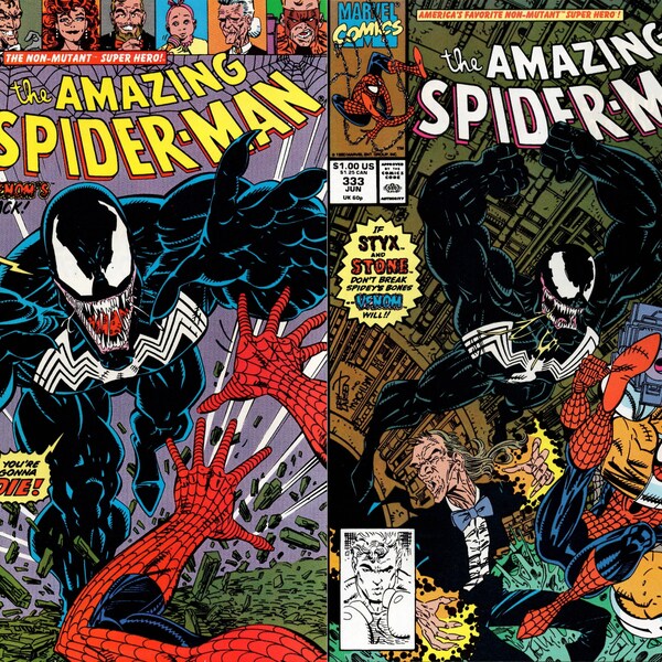Amazing Spider-Man #332 & #333 *Venom's Back!* Marvel Comic Books 1990 *Eric Larson Cover* Venom, Spiderman Comics