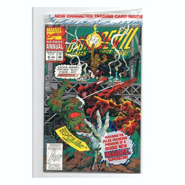 Daredevil Annual #8 *Factory Sealed w/ Card* Marvel Comics 1992 *The System Bytes* Kingpin, Deathlok, Comic Books