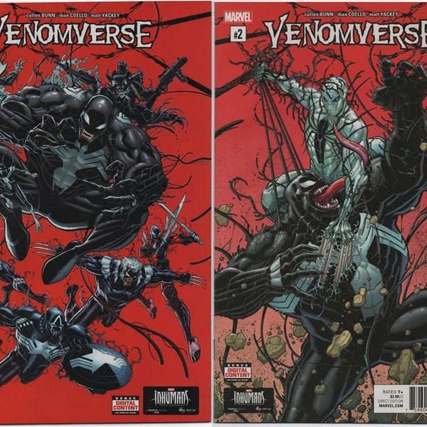 Venomverse #1 & 2 Marvel Comic Books, Venom, Black Panther, Deadpool, Wolverine, Rocket Raccoon, Comics and Collectibles, Movie Coming!