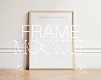 Frame Mat Mockup | Frame Mockup | Thin Wood Black White Frame | 3x4 12x16 | Shadow Frame Mockup | PSD Photoshop Mockup | Minimalist Modern