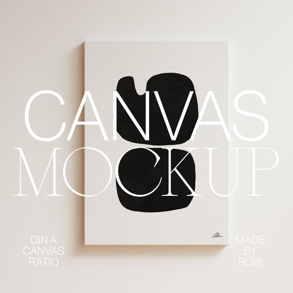 Canvas Mockup | DIN A4 A2 | Artwork Mockup | Painting Mockup | PSD Photoshop Mockup | Minimalist Modern | Canvas Painting Artwork Template