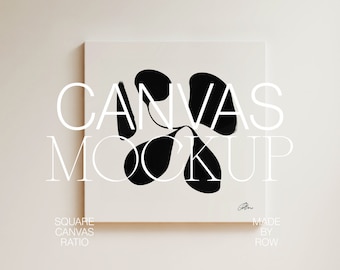 Canvas Mockup | Square 1x1 | Artwork Mockup | Painting Mockup | PSD Photoshop Mockup | Minimalist Modern | Canvas Painting Artwork Template