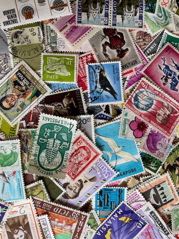 50 Vintage Postage Stamps Countries Random Picked Used / World  display picture 1