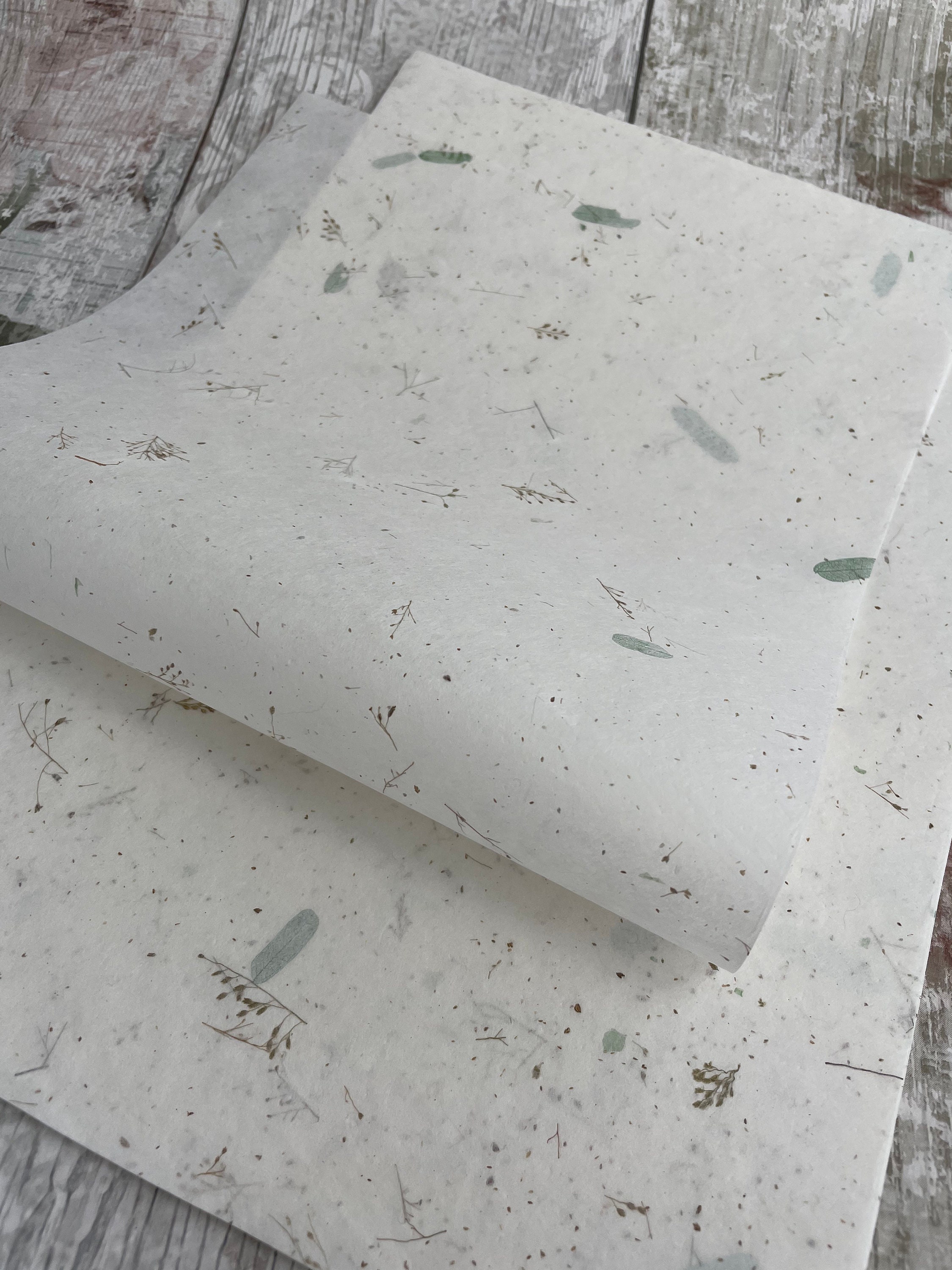 20 A4 Mulberry paper sheets with inclusions Etsy
