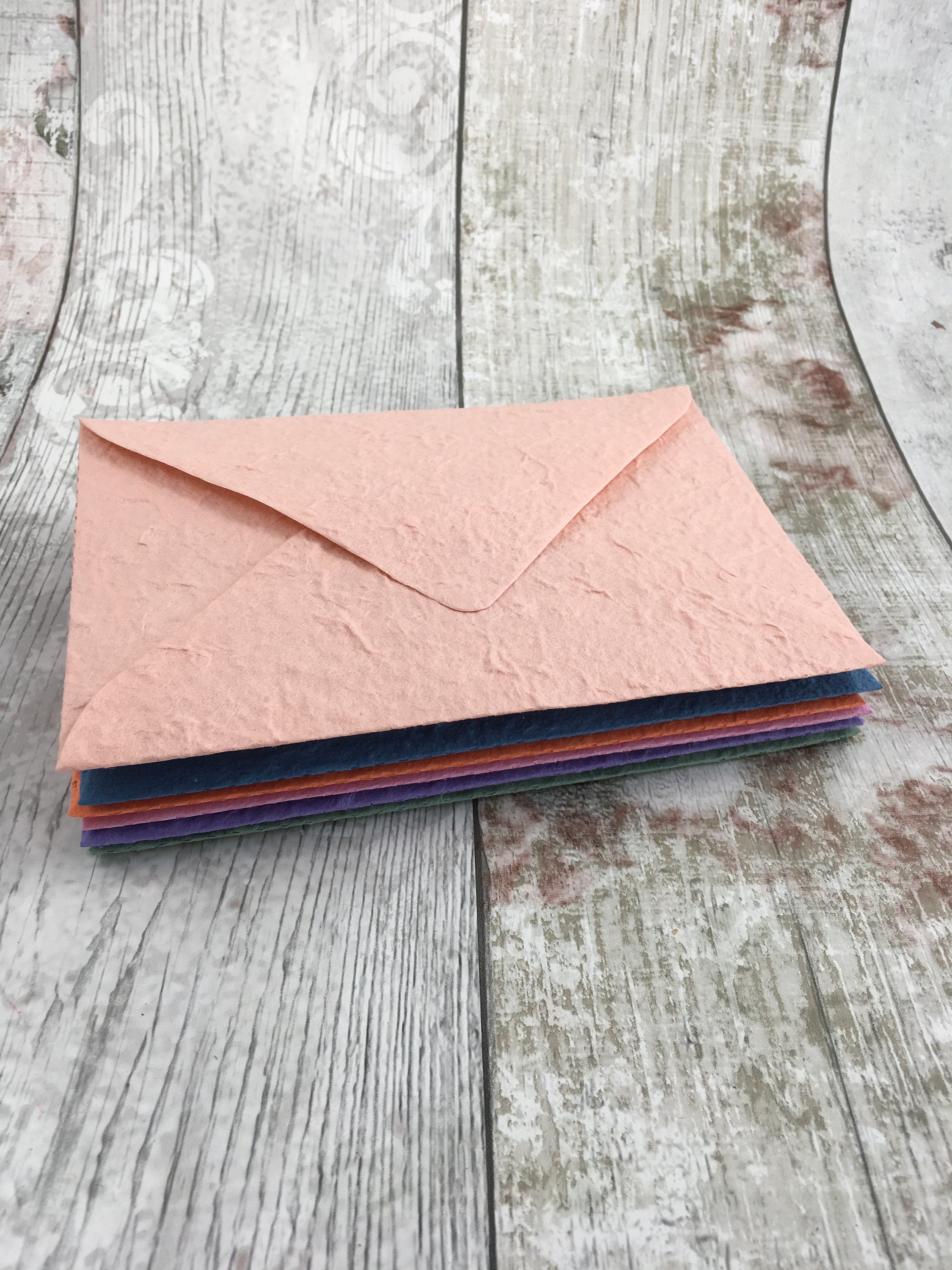 10 Plain Handmade paper envelopes C6 textured journalling Etsy