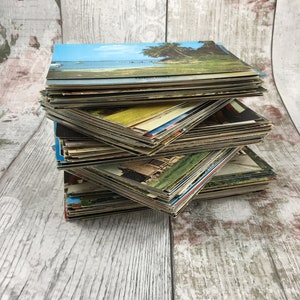 50 unused/ used postcards /journalling/memorabilia/scrapbooking/journalling cards