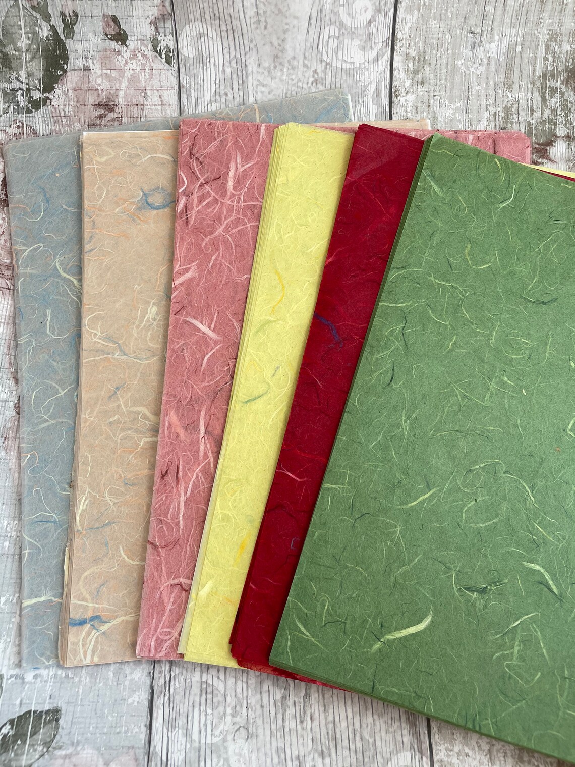 20 A4 Mulberry paper sheets with fibres Etsy