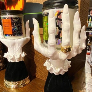 Delivery After Halloween - Halloween Witch Hand Candlestick, Gothic Resin Candle Holder, Candle Holder Witch Hand Stand, Palm Candlestick