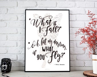 Printable Poster "What if..." - 50x70 cm - Digital Poster, Quotes, Wall decor, Artwork, Inspirational Quotes, Motivational Quotes,