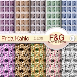 FRIDA Carta Digitale, Craft, Carte per Scrapbook, Scrapbooking, Cartonnage, Sfondi, Forniture, Vintage, Spartiti Musicali - PACCHETTO4