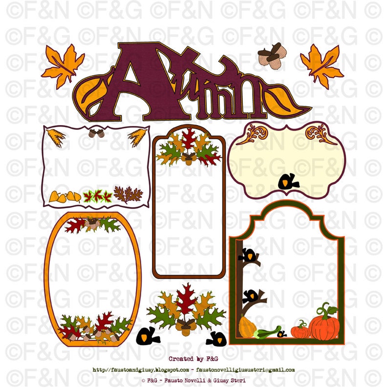 Country AUTUMN Tags Labels, Digital Graphics, Craft, Papercraft, Scrapbooking, Cartonnage, Notes, Invitations, Favors, Decorations, Fall image 1