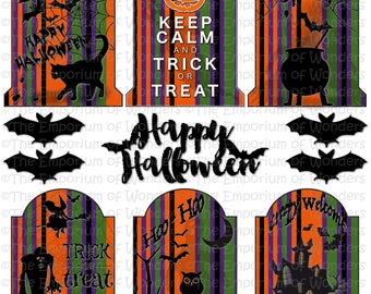 TAG - Etichette "HALLOWEEN", Grafiche Digitali, Zucche, Halloween, Craft, Scrapbooking, Cartonnage - PACK 2