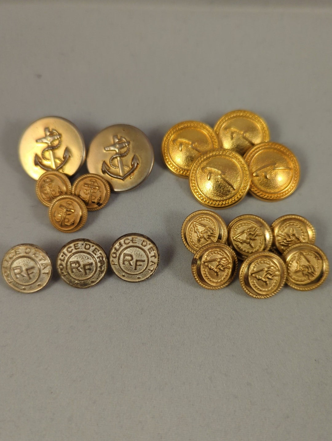 Set of 18 Military Metal Buttons - Etsy