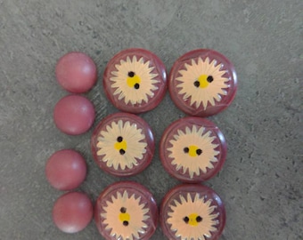 Set of 10 buttons different sizes