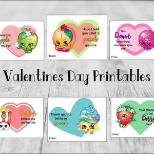 Shopkins Valentines day cards