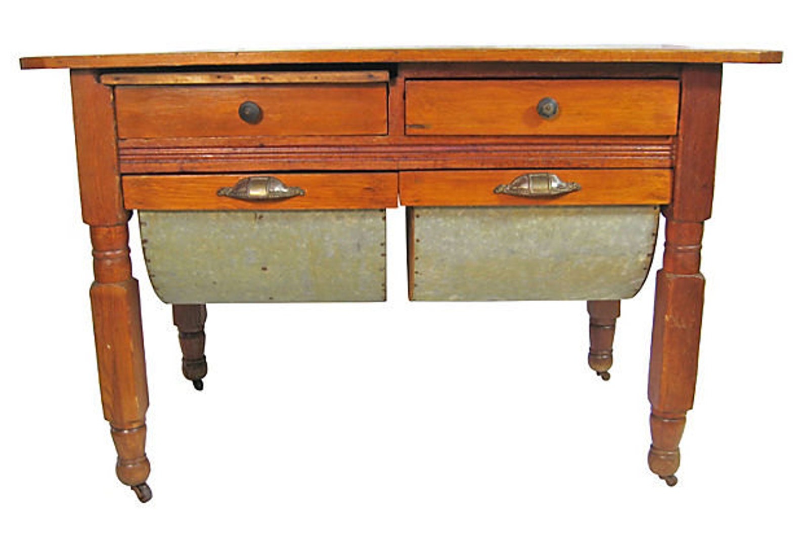 Vintage Possum Belly Bakers Bread Table Etsy