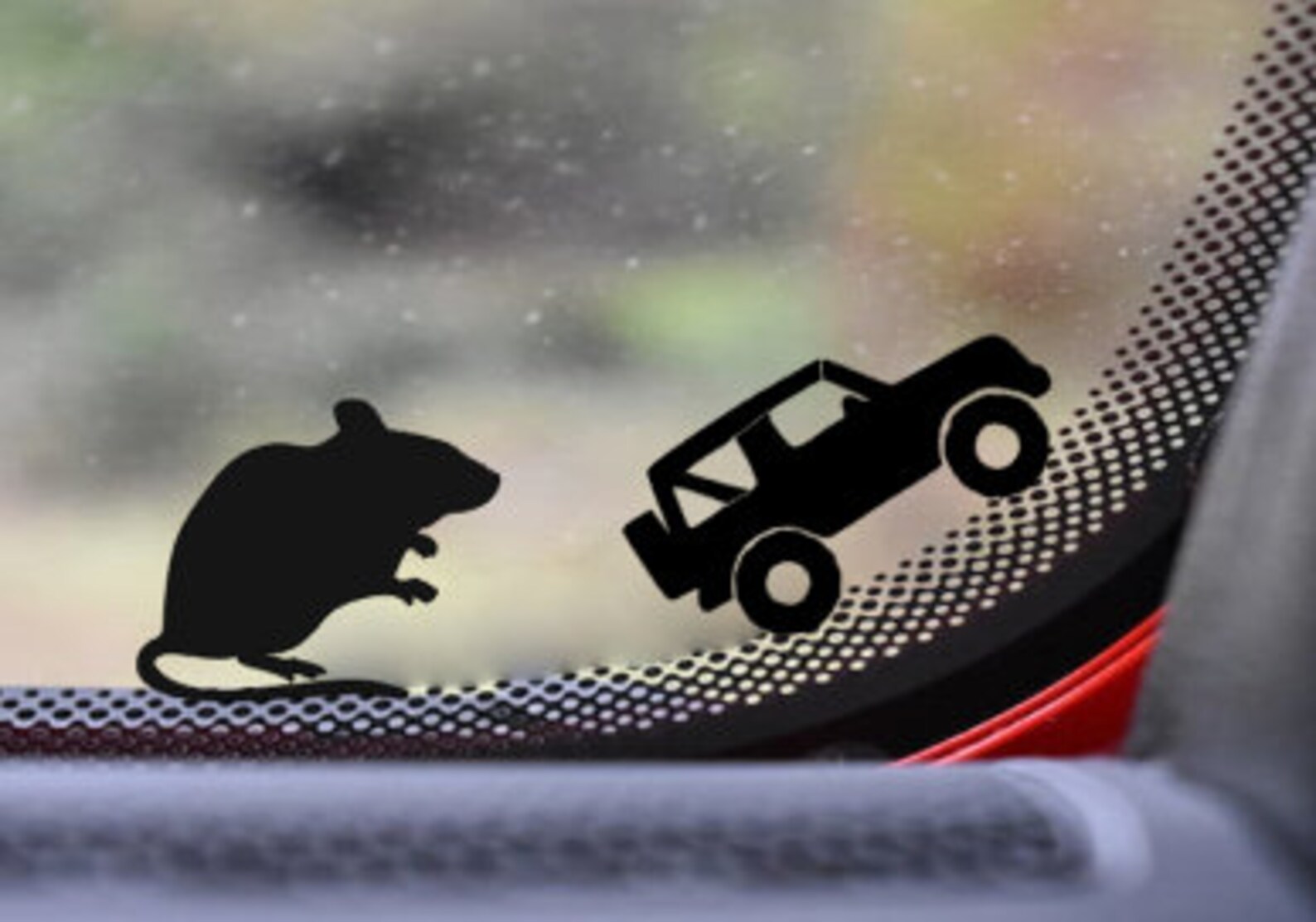Mouse with Jeep decal for windshield Etsy