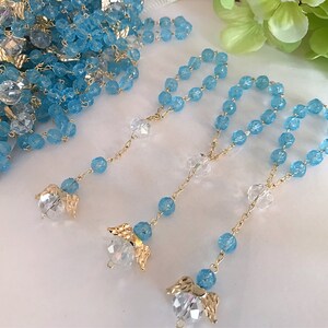 30 pcs Angel  baptism favors/ blue communion favors gold plated recuerdos  de bautizo/ christening favors / communion favors