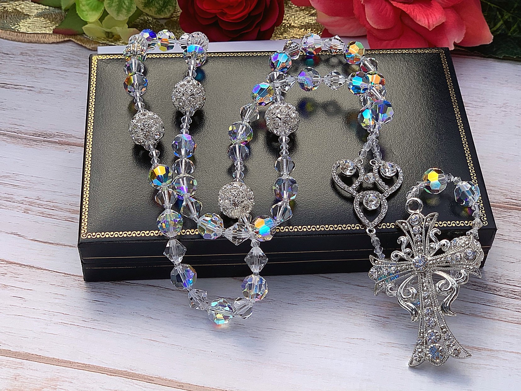 Swarovski Crystal Rosary/ Rosario De Crystal Swarovski/ Rosario