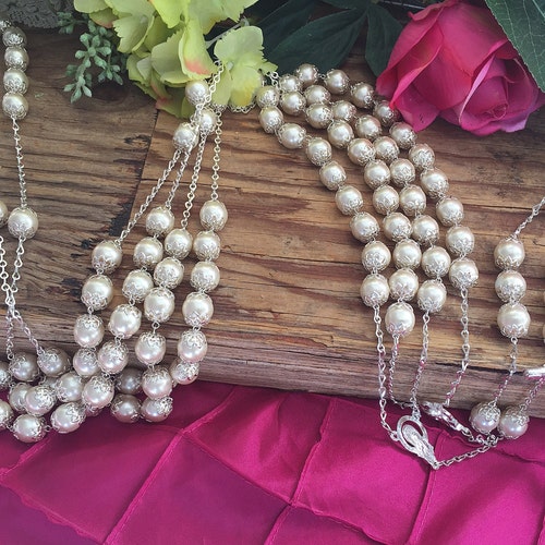 Swarovski Crystal Pearls wedding lasso/lasso de bodas en perlas de crystal/ wedding laso/ lazo de Boda color ivory/ extra long shops wedding lasso