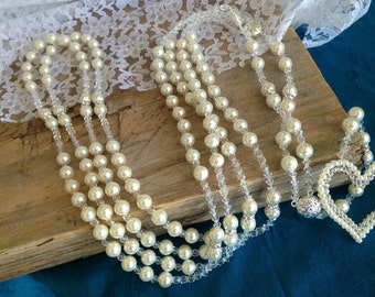 Swarovski Pearls Wedding lasso cream color/ lazo para boda en perlas cremita./ wedding lazo