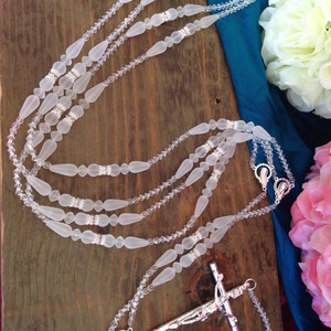 Wedding Lasso/ traditional matte crystal beads/crystal wedding lasso/ lazo De boda