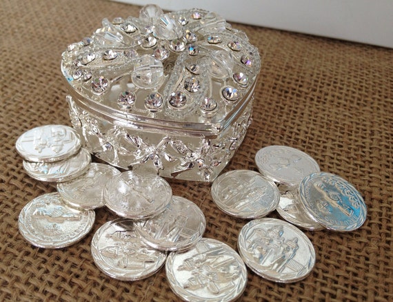 Wedding Arras Silver Plated/ Arras Para Boda/ Unity Coins/ Arras De Boda  Plateadas 