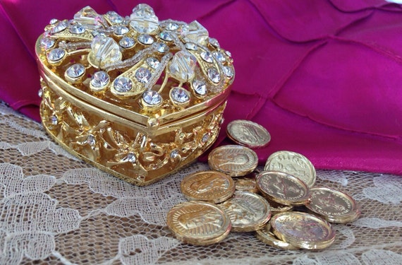 Gold Plated Wedding Arras / Arras De Matrimonio Bañadas En Oro/ Arraz/  Unity Coins/ 13 Coins Included -  Canada