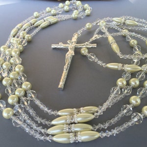 Crystal Pearls wedding lasso/Lasso de bodas en perlas de crystal/ wedding rosary/ wedding laso/ lazo de boda/