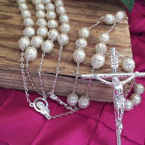 Swarovski Crystal Pearls wedding lasso/lasso de bodas en perlas de crystal/ wedding laso/ lazo de Boda color ivory/ extra long shops wedding lasso