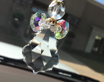 Swarovski Crystal angel/ rear view mirror decoration angel