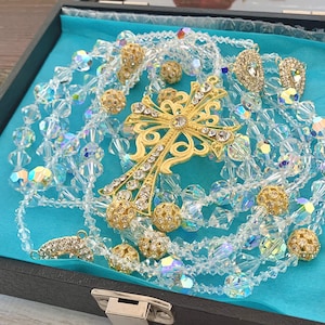 Swarovski kristal bruiloft lasso verguld / authentieke Swarovski bruiloft laso / Lazo de Boda / Estella's bruiloft Lazo