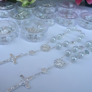 20baptism favors Bracelets/ Pearl White communion favors/ recuerdos para bautizo / finger rosaries/ christening favors / communion favors