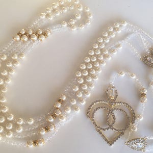 Swarovski Pearls Wedding Lasso Cream Ivory Color/ Lazo Para Boda En ...