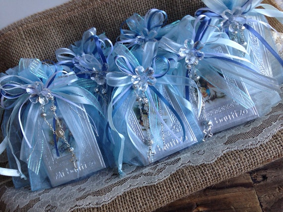 30 Pcs Recuerdos De Bautizo ,baptism Favors/ Prayer Books/ Recuerditos Azul  