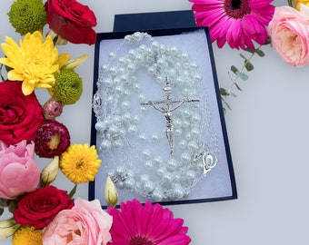 White Crystal Pearls Wedding lasso/ Lazo de Boda en perlas blancas/ laso de boda/ wedding laso