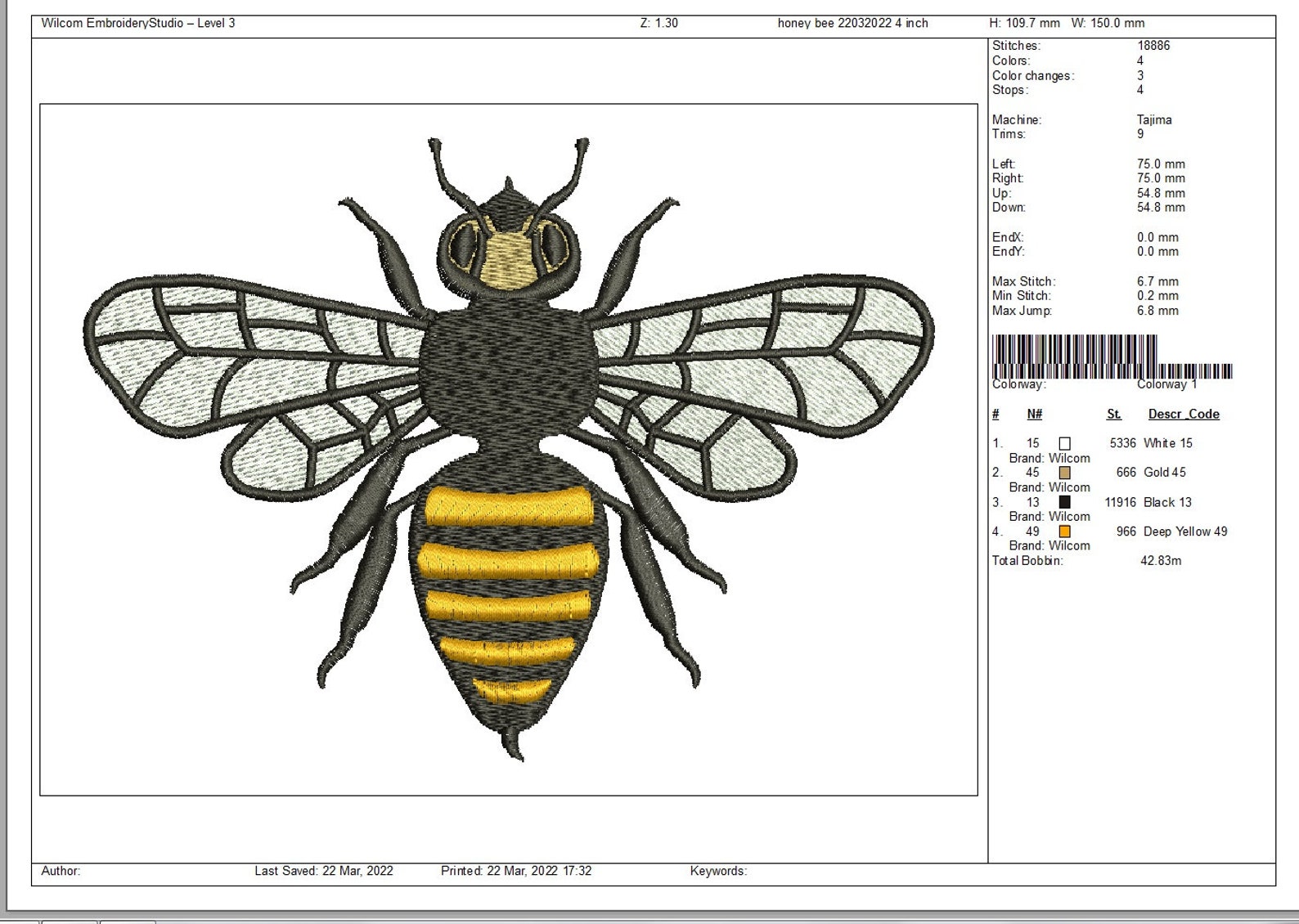 Honey Bee Machine Embroidery Design Instantly Download Etsy