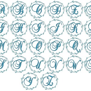 Fuente de monograma de corona de 4 pulgadas, letras de monograma, diseños de bordado de máquina de monograma personalizado