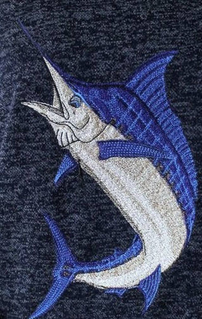 Swordfish  marlin embroidery design tested  etsy Swordfish  marlin embroidery design tested  etsy