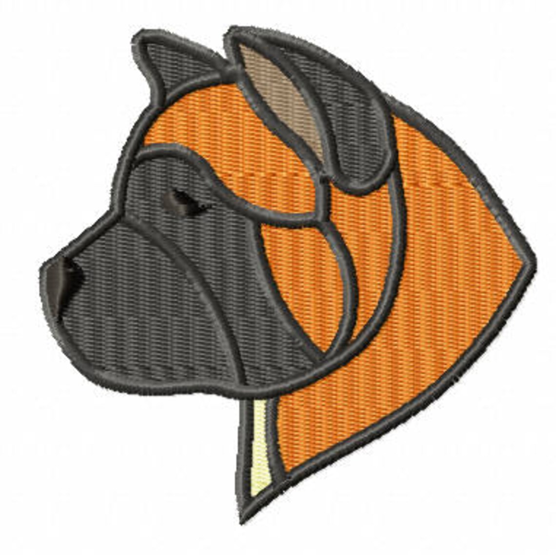 Boxer Dog Embroidery Design Etsy