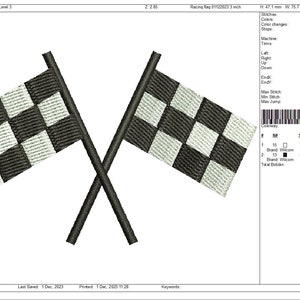 Racing Flag Machine Embroidery Designs - Etsy