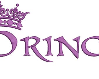 Prince Crown  Machine Embroidery Design Instant Download