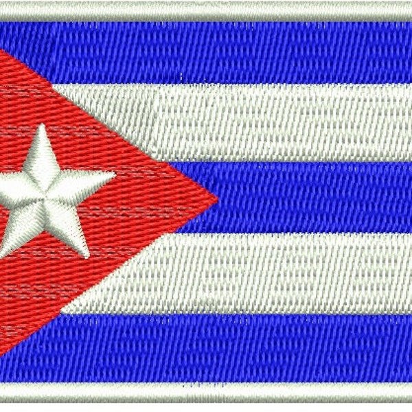 Cuba flag embroidery design - Machine Embroidery Design- design made in the Republic of Moldova - Europe