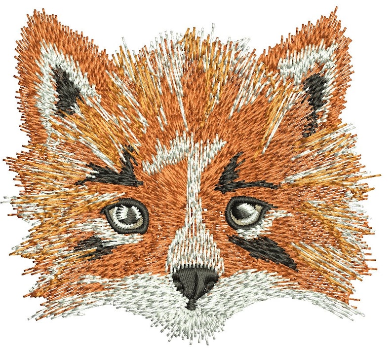 Fox embroidery design machine embroidery design  etsy