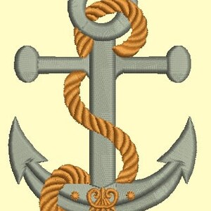Anchor and Rope - Machine Embroidery Designs - Design Tested - Etsy