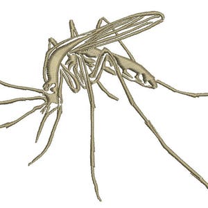 realistic mosquito Machine Embroidery Design tested